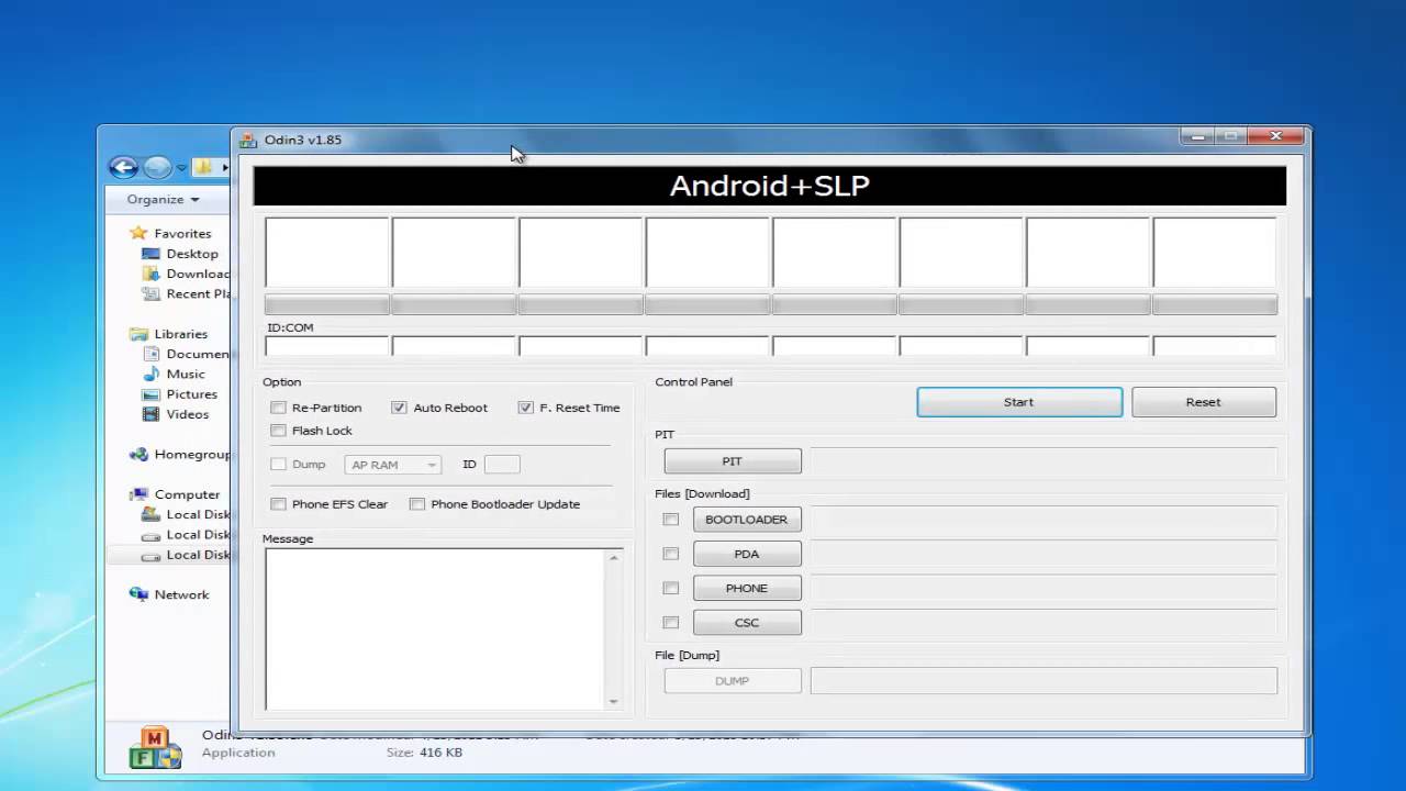 Odin3 v1.85 android+slp free download